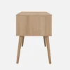 sweeek Scrivania effetto legno e cannage 2 cassetti