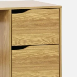 sweeek Scrivania effetto noce a 2 cassetti