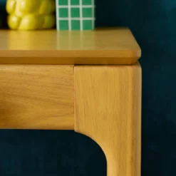 sweeek Scrivania in legno di hevea impiallacciato in frassino, 2 cassetti