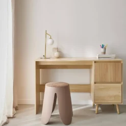 Scrivania scandinava decorazione in legno, 2 cassetti