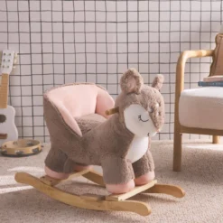 sweeek Sedia a dondolo cerbiatto per bambini