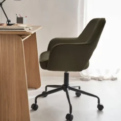 sweeek Sedia da ufficio bouclé con rotelle