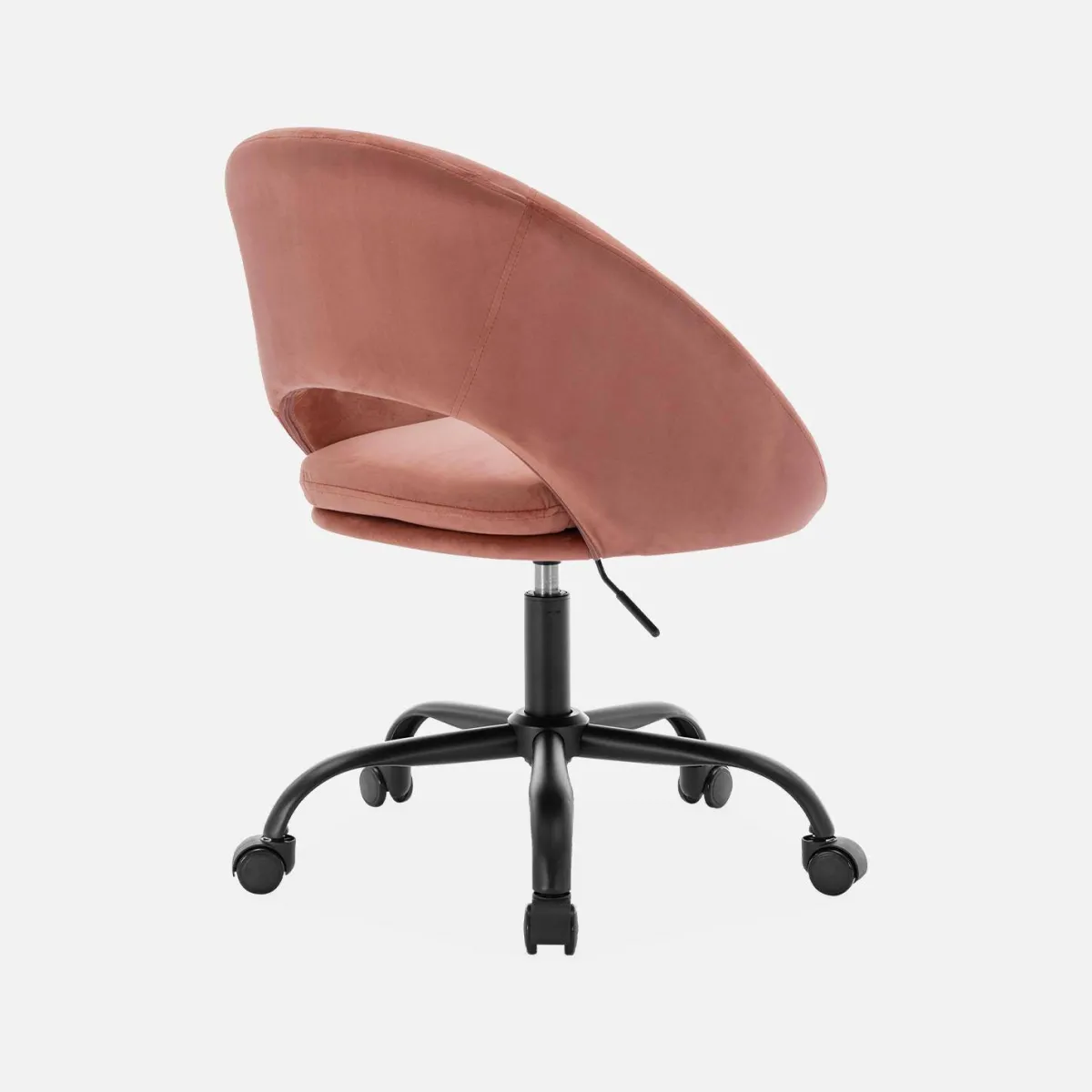 sweeek Sedia da ufficio con rotelle in velluto