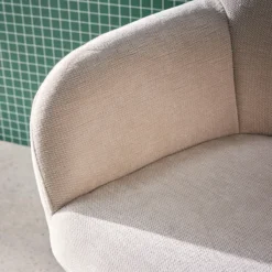 sweeek Sedia da ufficio con ruote regolabile in metallo e tessuto