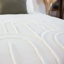 sweeek Set biancheria da letto con archi in cotone lavato, 2 posti