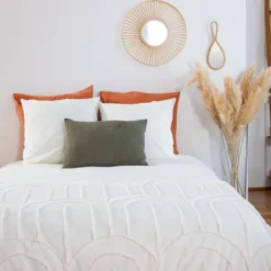 sweeek Set biancheria da letto con archi in cotone lavato, 2 posti