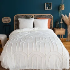 sweeek Set biancheria da letto con archi in cotone lavato, 2 posti