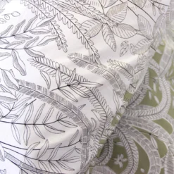 sweeek Set biancheria da letto con stampa vegetale, 2 posti