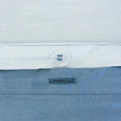sweeek Set biancheria da letto cotone blu, 2 posti