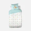 sweeek Set biancheria da letto cotone reversibile stampato savana / arcobaleno, 140 cm