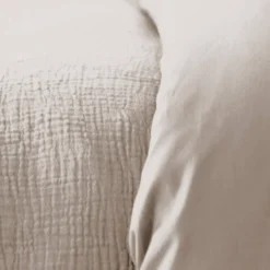 sweeek Set biancheria da letto di cotone color ciottolo