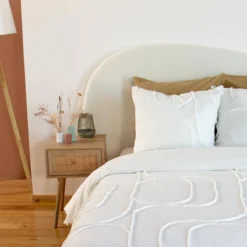 sweeek Set biancheria da letto di cotone bianco, 2 posti