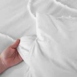 sweeek Set biancheria da letto di cotone bianco, 2 posti