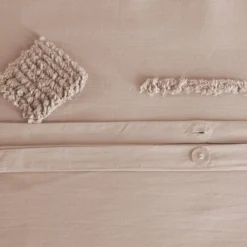 sweeek Set biancheria da letto di cotone rosa, 2 posti