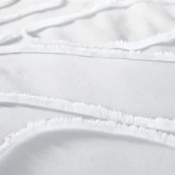 Set biancheria da letto di cotone bianco, 2 posti