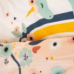 sweeek Set biancheria da letto in cotone reversibile con fantasia, 1 posto