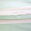 sweeek Set biancheria da letto in cotone a righe bianco e verde, 2 posti