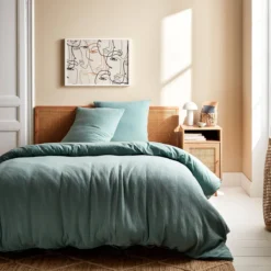 sweeek Set biancheria da letto in cotone verde