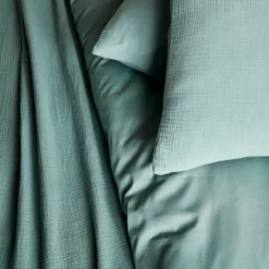 sweeek Set biancheria da letto in cotone verde