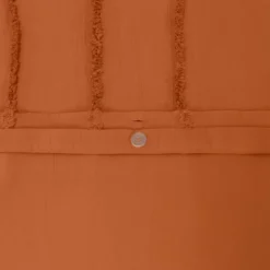 sweeek Set biancheria da letto in cotone terracotta, 2 posti