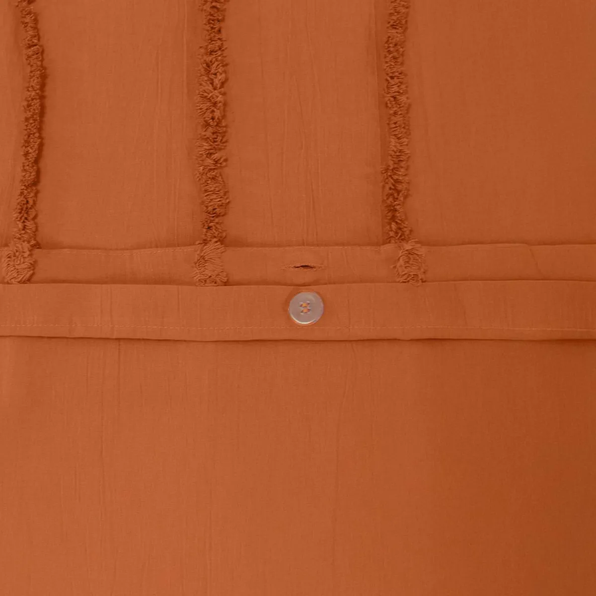sweeek Set biancheria da letto in cotone terracotta, 2 posti