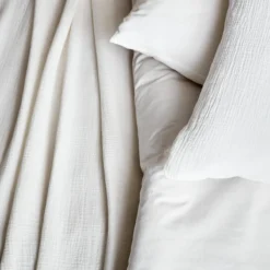 sweeek Set biancheria da letto in cotone bianco