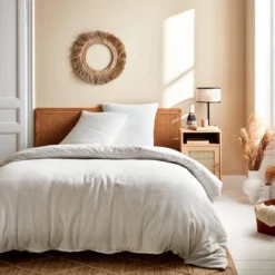 sweeek Set biancheria da letto in cotone bianco