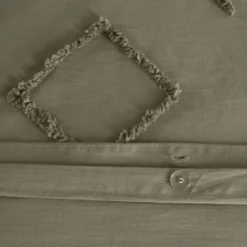 Set biancheria da letto in cotone verde, 2 posti
