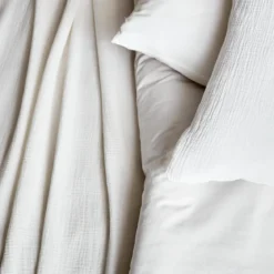 Set biancheria da letto in cotone bianco