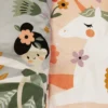 sweeek Set biancheria da letto in cotone reversibile stampata unicorno/ballerina, 140cm