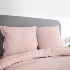 sweeek Set biancheria da letto in microfibra rosa, 2 posti