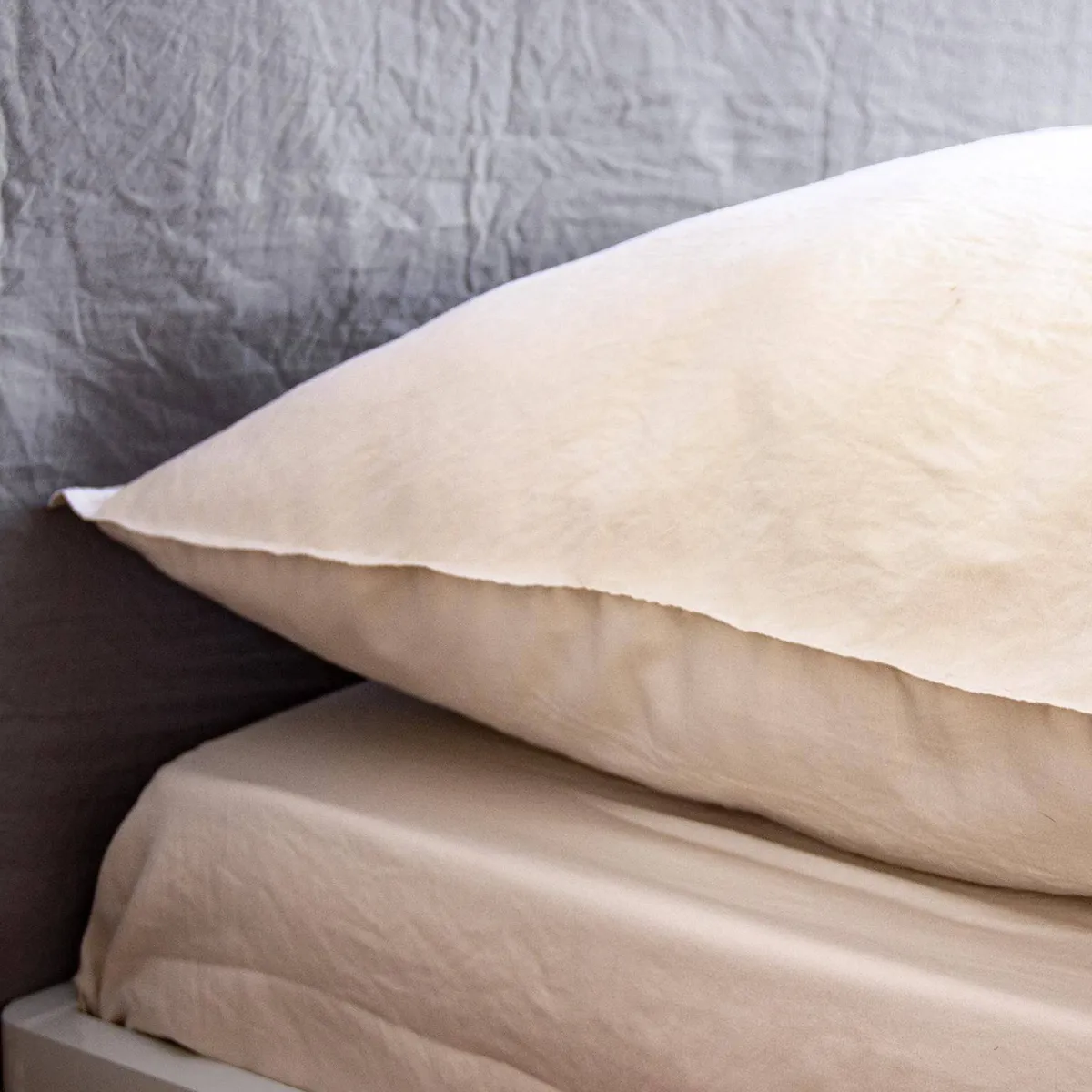 sweeek Set biancheria da letto in microfibra lavata, 2 posti
