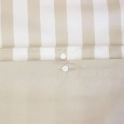 Set biancheria da letto in microfibra a righe beige, 2 posti