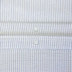 Set biancheria da letto in microfibra a righe blu, 2 posti