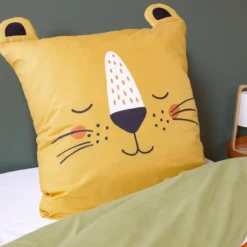 sweeek Set biancheria da letto in microfibra reversibile con stampa savana, 140cm