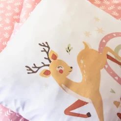 sweeek Set biancheria da letto in microfibra reversibile stampata foresta incantata, 140cm