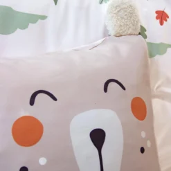 sweeek Set biancheria da letto in microfibra reversibile stampato foresta d'autunno, 140cm