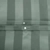 sweeek Set biancheria da letto in poliestere effetto satinato a righe sottili 2 posti verde