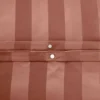 sweeek Set biancheria da letto in poliestere effetto satinato a righe sottili 2 posti rosso