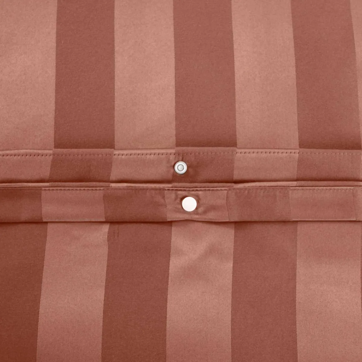 sweeek Set biancheria da letto in poliestere effetto satinato a righe sottili 2 posti rosso