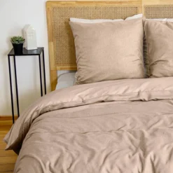 sweeek Set biancheria da letto reversibile con motivo a spina di pesce, 2 posti