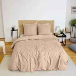sweeek Set biancheria da letto reversibile con motivo a spina di pesce, 2 posti