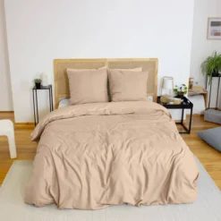 Set biancheria da letto reversibile con motivo a spina di pesce, 2 posti