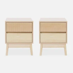 sweeek Set 2 comodini con 2 cassetti
