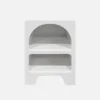 sweeek Set 2 comodini effetto legno bianco, 2 nicchie