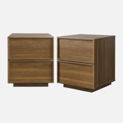 sweeek Set 2 comodini effetto legno 2 cassetti