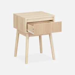 sweeek Set 2 comodini effetto legno con cassetto