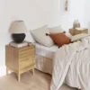 sweeek Set 2 comodini effetto legno con due cassetti