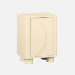 sweeek Set 2 comodini effetto legno di mango 1 anta reversibile