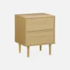 sweeek Set 2 comodini effetto legno naturale